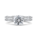 Round Diamond Engagement Ring in 14K White Gold (Semi-Mount)
