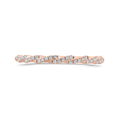 Diamond Wedding Band in 14K Rose Gold