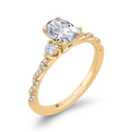 14K Yellow Gold Diamond Engagement Ring (Semi-Mount)