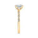 14K Yellow Gold Diamond Engagement Ring (Semi-Mount)