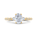14K Yellow Gold Diamond Engagement Ring (Semi-Mount)