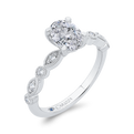 14K White Gold Diamond Engagement Ring (Semi-Mount)