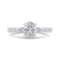 14K White Gold Diamond Engagement Ring (Semi-Mount)