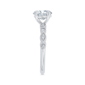 14K White Gold Diamond Engagement Ring (Semi-Mount)
