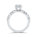 14K White Gold Diamond Engagement Ring (Semi-Mount)