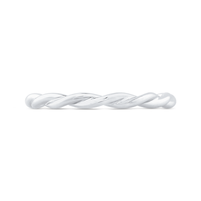 Plain Wedding Band in 14K White Gold