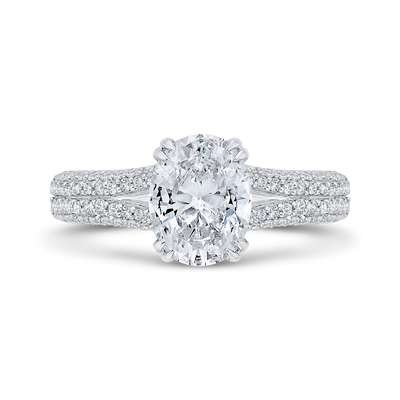 Diamond Engagement Ring in 14K White Gold (Semi-Mount)