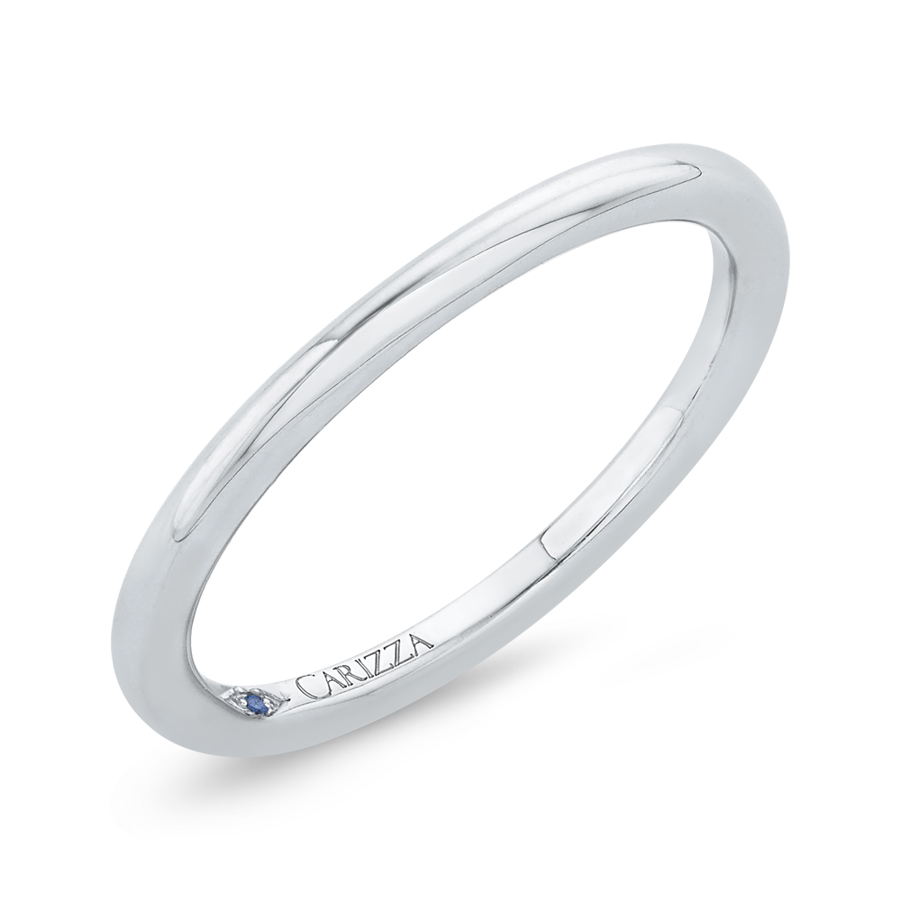 Plain Wedding Band in 14K White Gold