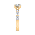14K Yellow Gold Oval Cut Diamond Engagement Ring (Semi-Mount)