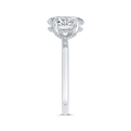 14K White Gold Oval Cut Diamond Solitaire Engagement Ring (Semi-Mount)