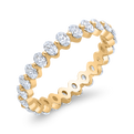 14K Yellow Gold with Oval Diamond Eternity Ring