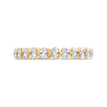 14K Yellow Gold with Oval Diamond Eternity Ring