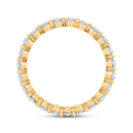 14K Yellow Gold with Oval Diamond Eternity Ring