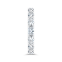 14K White Gold with Oval Diamond Eternity Ring