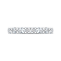 14K White Gold with Oval Diamond Eternity Ring