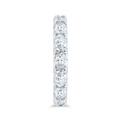 14K White Gold with Oval Diamond Eternity Ring