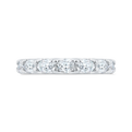 14K White Gold with Oval Diamond Eternity Ring