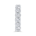 14K White Gold with Oval Diamond Eternity Ring