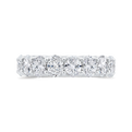 14K White Gold with Oval Diamond Eternity Ring