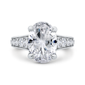 14K White Gold Diamond Engagement Ring (Semi-Mount)
