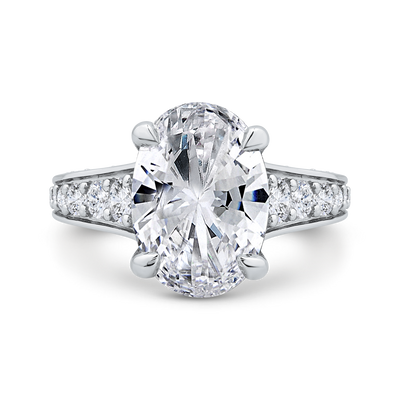 14K White Gold Diamond Engagement Ring (Semi-Mount)