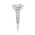 14K White Gold Diamond Engagement Ring (Semi-Mount)