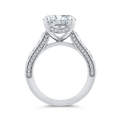 14K White Gold Diamond Engagement Ring (Semi-Mount)