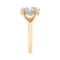14K Yellow Gold Oval Diamond Solitaire Plus Engagement Ring  (Semi-Mount)