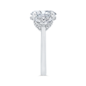 14K White Gold Oval Cut Diamond Engagement Ring (Semi-Mount)