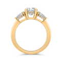 14K White Gold Oval Cut Diamond Engagement Ring (Semi-Mount)