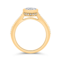 14K White Gold Oval Cut Diamond Engagement Ring (Semi-Mount)