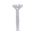 14K White Gold Diamond Engagement Ring (Semi-Mount)