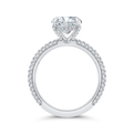 14K White Gold Diamond Engagement Ring (Semi-Mount)