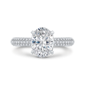 14K White Gold Diamond Engagement Ring (Semi-Mount)