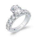 14K White Gold Diamond Engagement Ring (Semi-Mount)