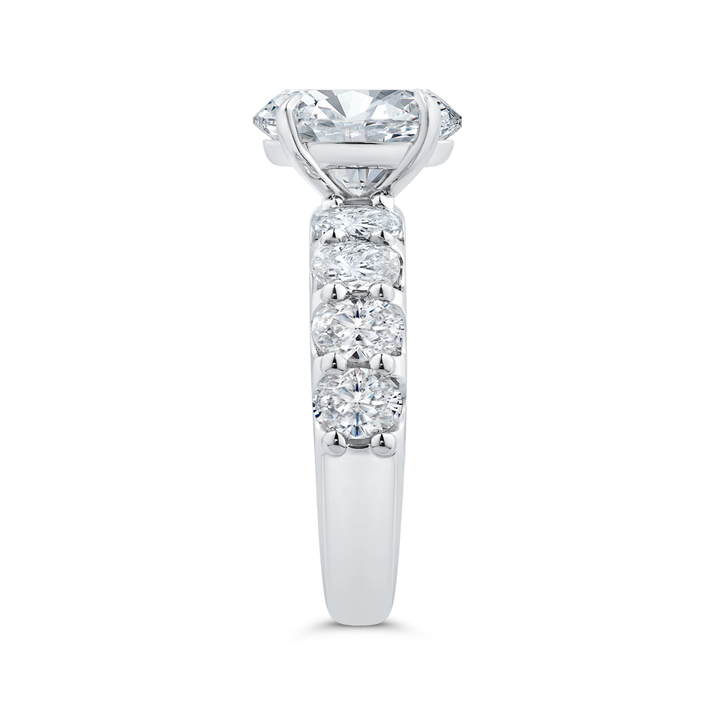 14K White Gold Diamond Engagement Ring (Semi-Mount)