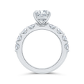 14K White Gold Diamond Engagement Ring (Semi-Mount)