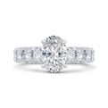 14K White Gold Diamond Engagement Ring (Semi-Mount)