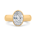 14K Yellow Gold Diamond Engagement Ring (Semi-Mount)