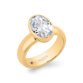 14K Yellow Gold Diamond Engagement Ring (Semi-Mount)