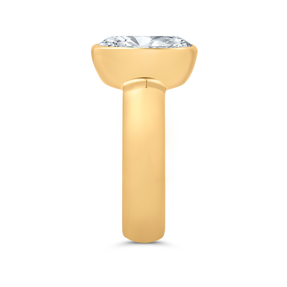14K Yellow Gold Diamond Engagement Ring (Semi-Mount)