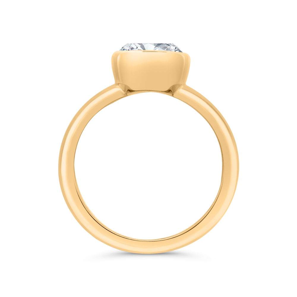 14K Yellow Gold Diamond Engagement Ring (Semi-Mount)