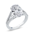 14K White Gold Diamond Engagement Ring (Semi-Mount)