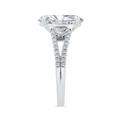 14K White Gold Diamond Engagement Ring (Semi-Mount)