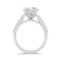 14K White Gold Diamond Engagement Ring (Semi-Mount)