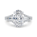 14K White Gold Diamond Engagement Ring (Semi-Mount)