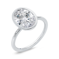 14K White Gold Diamond Engagement Ring (Semi-Mount)