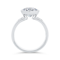 14K White Gold Diamond Engagement Ring (Semi-Mount)