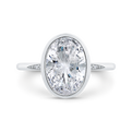 14K White Gold Diamond Engagement Ring (Semi-Mount)