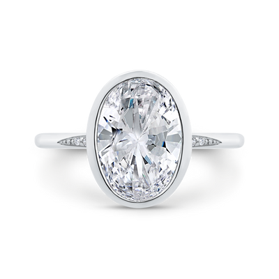 14K White Gold Diamond Engagement Ring (Semi-Mount)